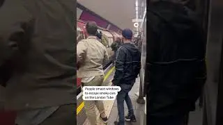 Passengers escape smoky London Tube cars