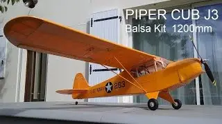 Construction et premiers vol Piper Cub Balsa.