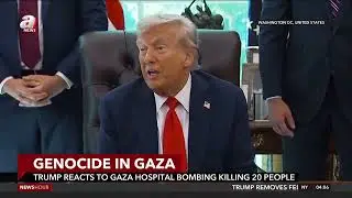 Trump reacts to Gaza hospital bombing killing 20 people