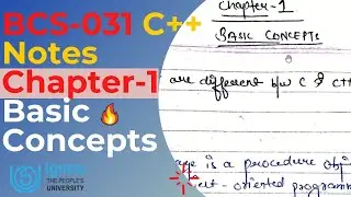 BCS031 C++ Notes Chapter-1 | Basic Concepts | 2021-2022 | BCA Free Notes | FREE PDF Dawnload करें