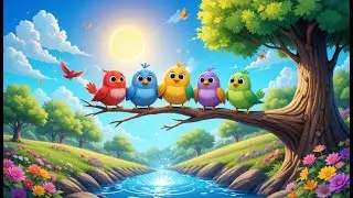 5 Happy Birds 🐦 | A Fun Counting & Adventure Rhyme 🎶