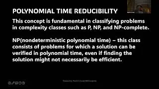 POLYNOMIAL TIME REDUCTION