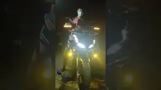 honda adv150 install handguard + passing horn mini driving lights