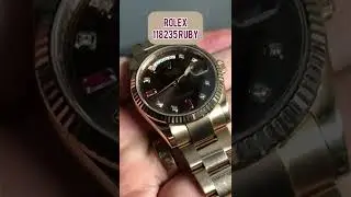 Not a usual Daydate you&rsquo;ve seen. Ref:118235 Ruby Diamond set. A Discontinued match.