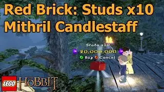 Red Brick: Studs x10 - Mithril Candelstaff - Candle With Care - Lego: The Hobbit