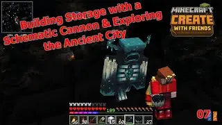 Building Storage with a Schematic Cannon & Exploring the Ancient City | Create With Friends SMP