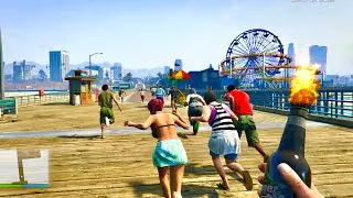 GTA 5 - Fire Bottle vs NPC's Ragdolls | Euphoria Physics Ragdolls 2026