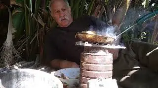 How to add a smokey flavour to your food using a tiny rocket stove.