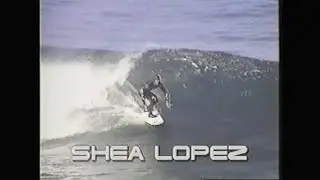 1990s footage of pro surfer Shea Lopez, surfing in California. 4K.