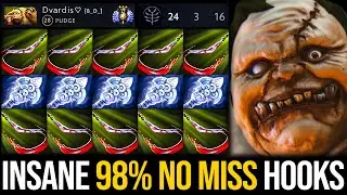 OMG 24KILLS OFFLANE PUDGE INSANE 98% NO MISS HOOKS NONSTOP DELETE WHOLE ENEMY TEAM | Pudge Official