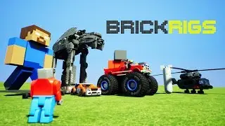 Brick Rigs - Car Crashes, Shredding, Explosions, Planes, Trains, Bombs, Minecraft, Gameplays