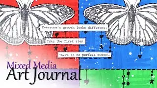 Butterfly Pop Art  |  Mixed Media Art Journaling