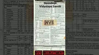 NVS VACANCY 2022| FOR TGT, PGT TEACHER AND PRINCIPAL