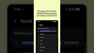 Изменить звук уведомления по электронной почте на Galaxy S25 Ultra #galaxys25ultra