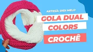 Fio Urbano Circulo - Como Fazer Gola Dual Colors em Croch&ecirc;