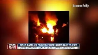 Fire destroys St. Petersburg apartment building