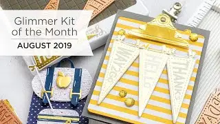 Spellbinders August 2019 Glimmer Hot Foil Kit of the Month &ndash; All Occasion Pennants