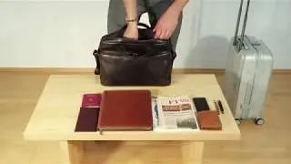 Laptop- & Businesstasche MAC 15 in schwarz & braun von Corf Bags Ledertaschen