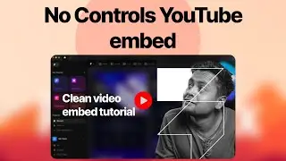 How to embed video on YouTube on Framer website without title or control