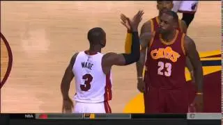 LeBron & D-Wade doing their old pre-game handshake