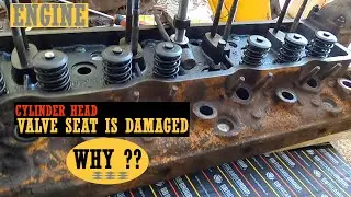 Cylinder head Fiat Allis fl8, Valve seat is damaged , WHY ??!!