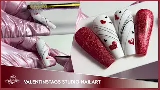 Schnelle Valentinstags Studio Nailart #valentinstag #nailart #naildesign 