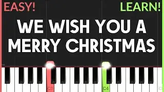 We Wish You A Merry Christmas (Christmas Carol) | EASY CHRISTMAS Piano Tutorial