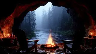 COZY Rainy Library with Fireplace | Videos made to study rather than sleep