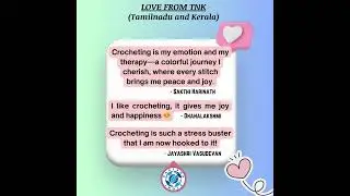 International Crochet Day- What do our ( Saaisha India Foundation) Volunteers say!