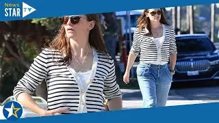 Jennifer Garner cuts a casual figure in a striped cardigan and jeans as she steps out in LA 330927