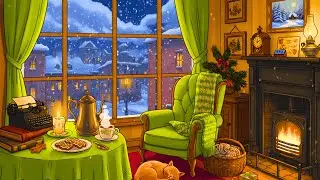 A Cozy Winter Night in the 1940s &bull; Vintage Music Playing in a Quiet Apartment Room