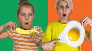 BREAKFAST SLIME против НАСТОЯЩЕГО СЛАЙМА челлендж/ MyLittleSasha