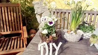 DIY: Shabby Chic Blumen DEKO  Katze bepflanzen; BLUMEN-WERKSTATT mal anders :))