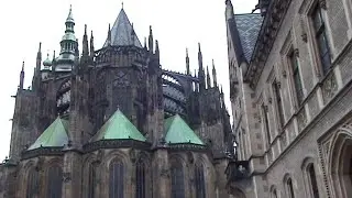 Prague 02: Prague Castle complex continued: St. George Basilica, St Vitus INT, Golden Lane SD 480p