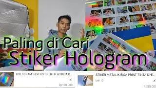 PRINT HOLOGRAM & SILVER METALLIC STICKERS With Art Paper printer