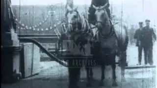 Crystal Palace - Horse-drawn fire engine of the Kansas City fire brigade 1900. Film 11177