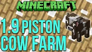 Minecraft 1.9: Piston Cow Farm (Auto Cooker) Tutorial