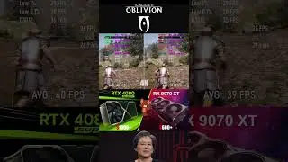 RTX 4080 SUPER VS RX 9070 XT THE ELDER SCROLLS IV OBLIVION REMASTERED 4K | #rtx4080super #rx9070xt