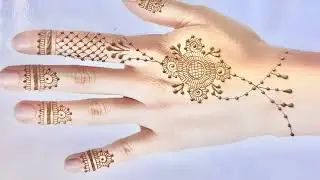 Simple Finger Mandala Henna Design | Easy Back hand Mehndi | आसान | ਸੌਖੀ