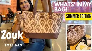 What’s in my bag | Summer Edition | ZOUK vegan leather Tote Bag Review | Best Ethnic Handbag