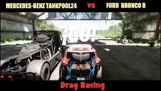 Forza Horizon 5 | Drag racing: MERCEDES BENZ TANKPOOL24 RACING TRUCK 2015 vs FORD BRONCO R