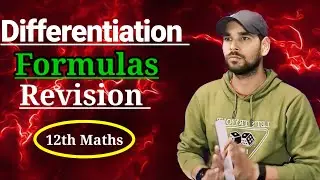 CRUCIAL Differentiation Formula Revision For 12th Grade Board Exam Preparation Now 