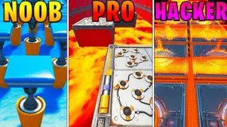 The NOOB vs PRO vs HACKER DEATHRUN CHALLENGE In Fortnite! (Fortnite Creative Mode)