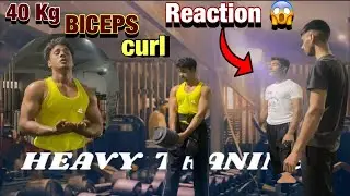 40 KG BICEPS CURL HEAVY TRAINING || Gym Mai Public Reaction || Beginner, not try ￼This Exercise￼