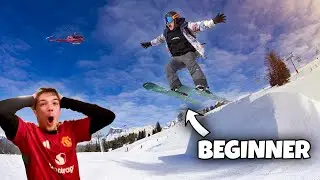 BEGINNERS proberen TRICKS in het SNOWPARK (Les Deux Alpes)