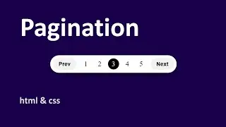 Simple Pagination Using html & css