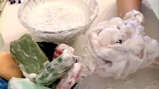 ASMR AMAZING DOVE SOAP LATHER! Soapy Sounds Foam Tingle Triggers Sleep Hand Movements асмр мыло пена