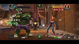 5 star rank 1 lvl 1 Immortal hulk with synergy vs ROL Captain Marvel