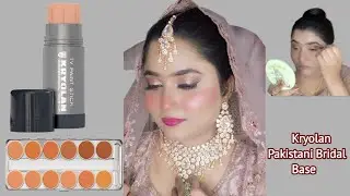 Step by step Tutorial || Pakistani Bridal Makeup Tutorial || Kryolan Paint Stick || No Cakey Base 