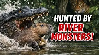 Hunted by River Monsters | Capybaras vs Caimans in the Deadly Amazon Flood